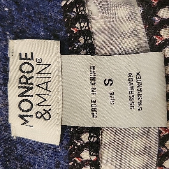 *Monroe & Main Red White & Blue Print Midi Dress, Sz S - Picture 13 of 14